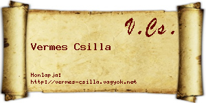 Vermes Csilla névjegykártya