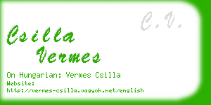 csilla vermes business card